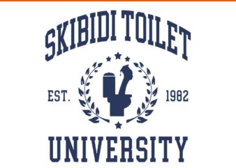 Skibidi Toilet University SVG, Skibidi Meme SVG t shirt template vector