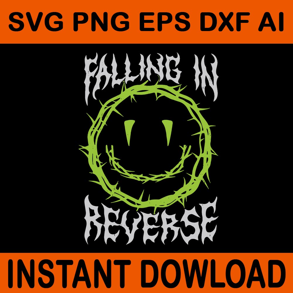 Falling in Reverse SVG, Smiley Thorns Rock Band Falling in Reverse SVG ...