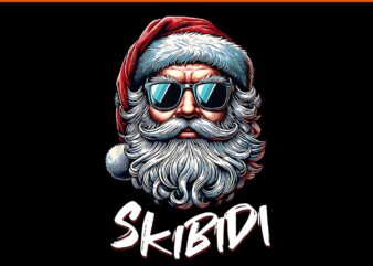 Skibidi Rizzmas Santa PNG, Santa Rizzmas Christmas PNG, Skibidi Santa Christmas PNG t shirt template vector