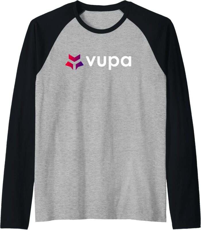 VUPA Official Logo Collection_ Ideal Gifts for Men and Women Raglan Baseball Tee