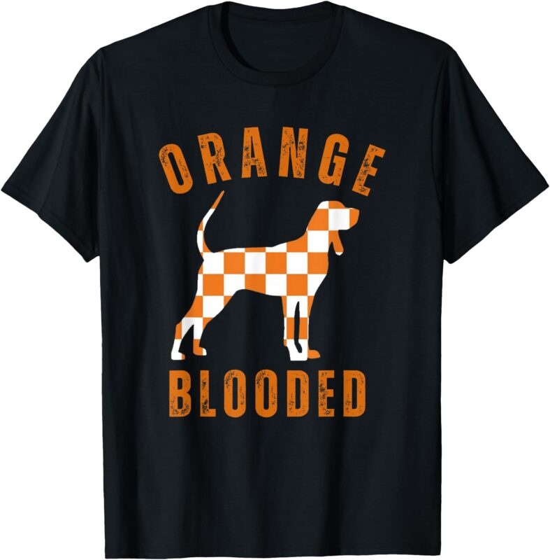 Vintage Orange Blooded Tennessee Dog Lover TN Outfit T-Shirt