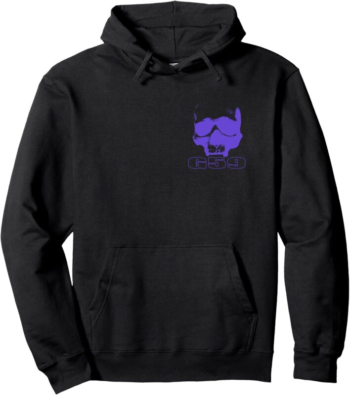 Vintage Skull Head G59 Greyday Print 2 Sides Graphic Pullover Hoodie