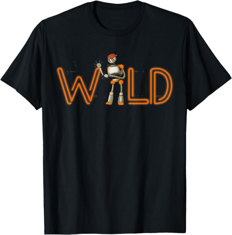 Wild Robot Vintage Robotic Art Science Girl Boy Kid T-Shirt