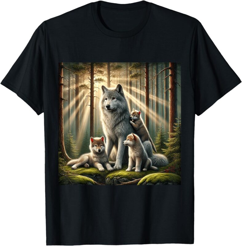Wolf Legacy_ A Grandfather’s Bond with His Cubs T-Shirt