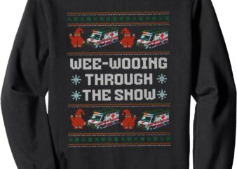 Women Paramedic Ugly Christmas Ambulance Driver EMT EMS Sweatshirt