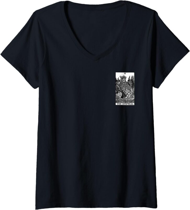 Womens The Empress Tarot Card 1909 Limited Edition V-Neck T-Shirt