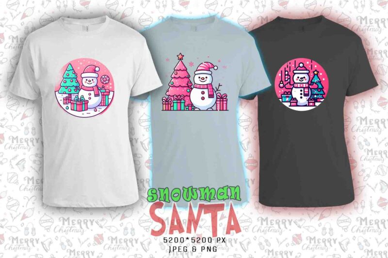 20 Funny Christmas Snowman Santa Claus t-shirt design Best Selling bundle