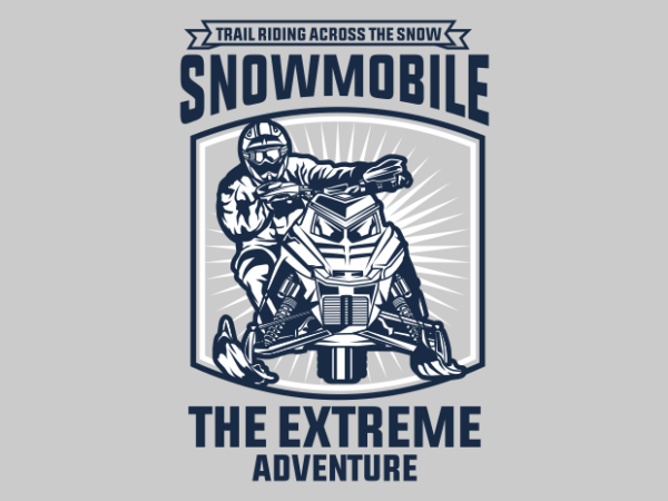 Snowmobile poster t shirt template vector Snowmobile poster t shirt template vector