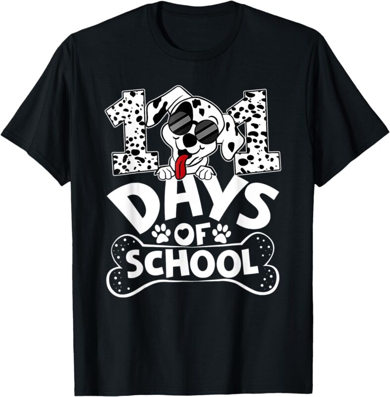 100 Days Of School Dalmatian Dog Boy Kid 100th Day Of School T-Shirt