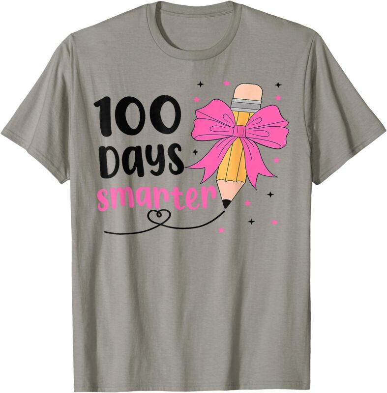 100 Days Smarter 100th Day Of School Toddlers Girls Kids T-Shirt