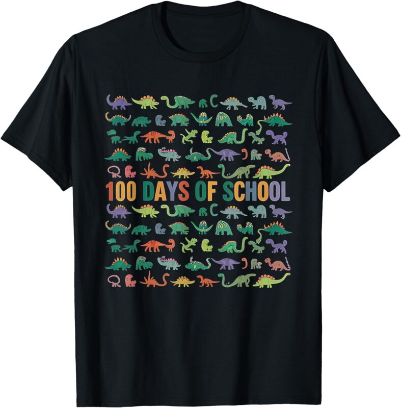 100 Days of School Dinosaur Party Kids Celebration T-Shirt