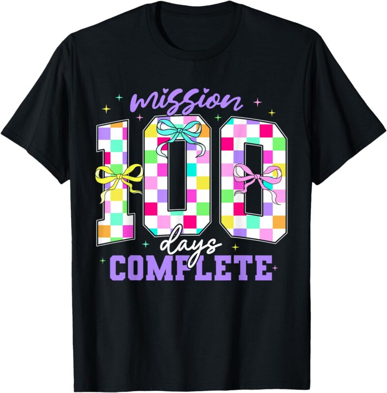 100 Days of School Teacher Retro Girl 100th Days of School T-Shirt