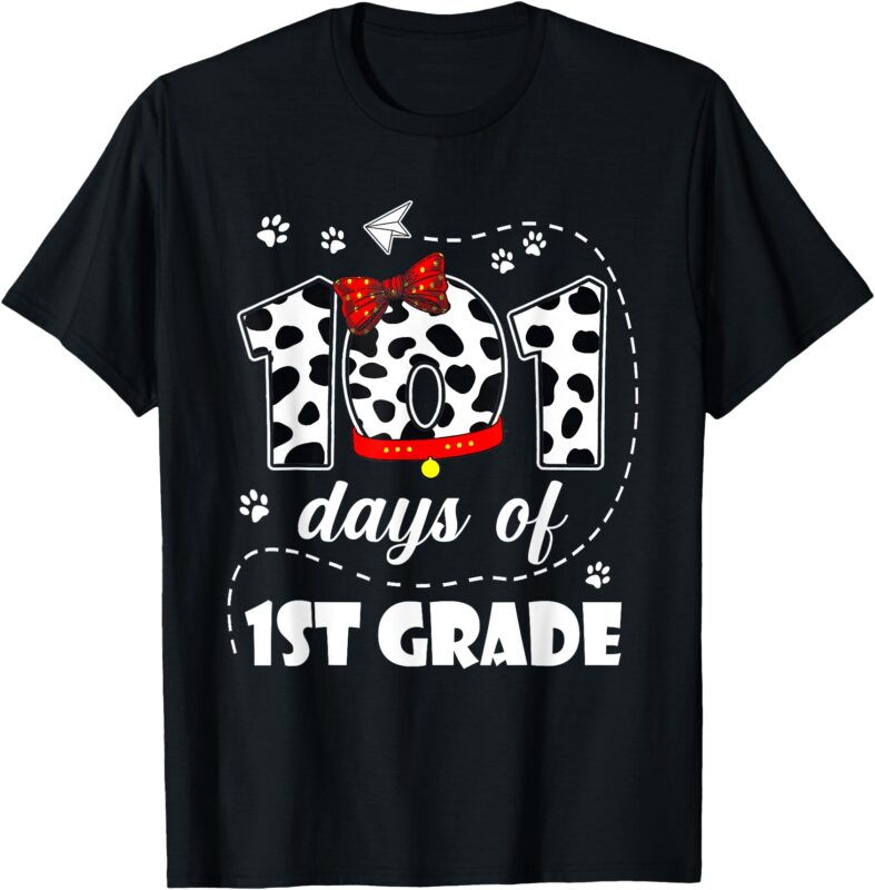 101 Days 1st Grade Dog 100 Days School 100th Day Students T-Shirt
