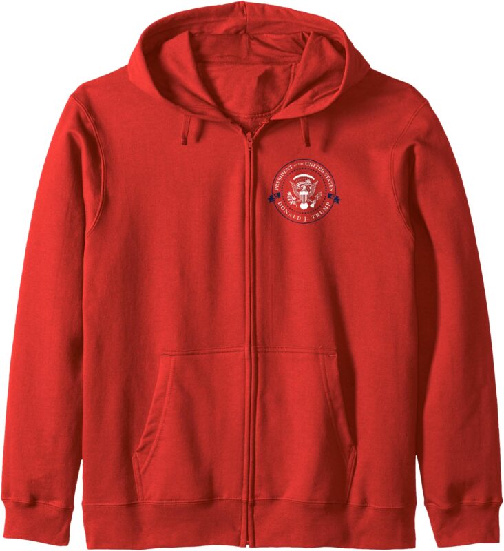 2025 Presidential Inauguration 47th President Trump Souvenir Zip Hoodie