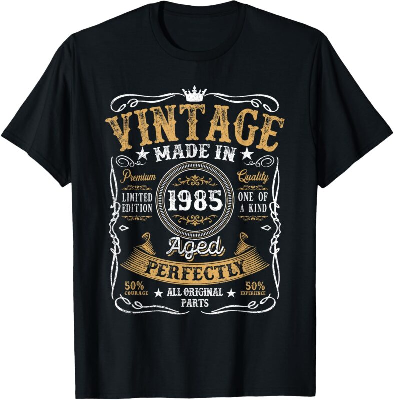 40 Years Old Vintage 1985 Born In 1985 40th Birthday Gifts T-Shirt
