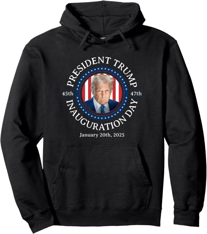 47 Official Portrait President Donald Trump Photo 2025 Pullover Hoodie