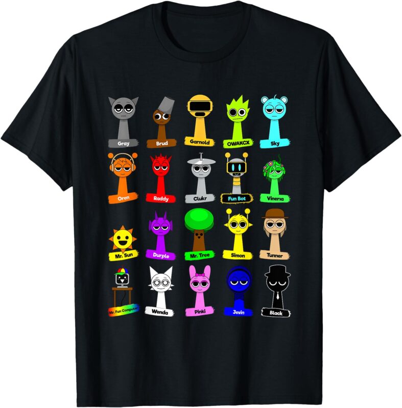 All My Sprunki Toys All Type Of New Funny Sprunki 2025 T-Shirt