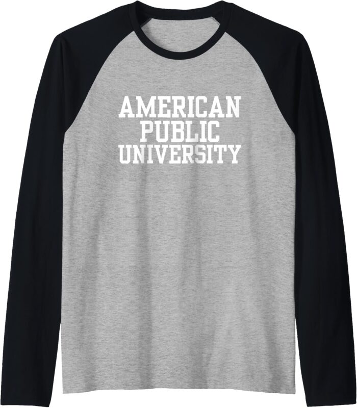 American Public University System Apparel Sports Fan Raglan Baseball Tee