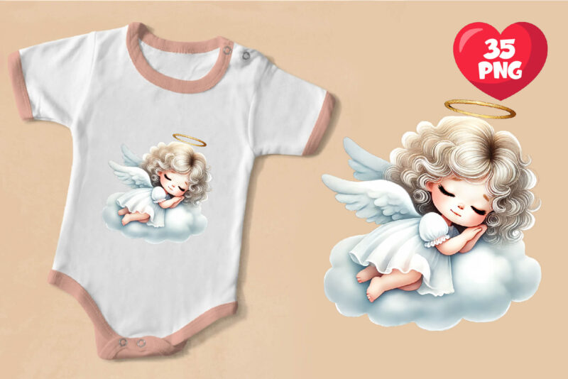 Angels Bundle. Clipart, PNG.