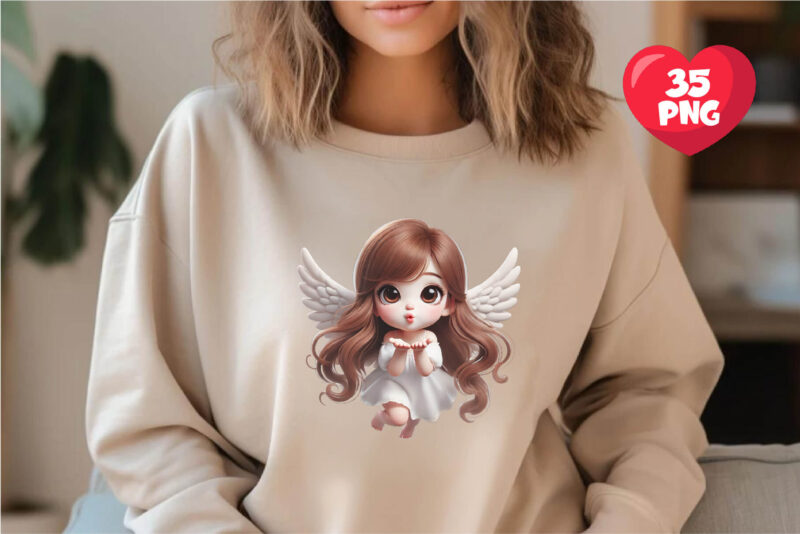 Angels Bundle. Clipart, PNG.