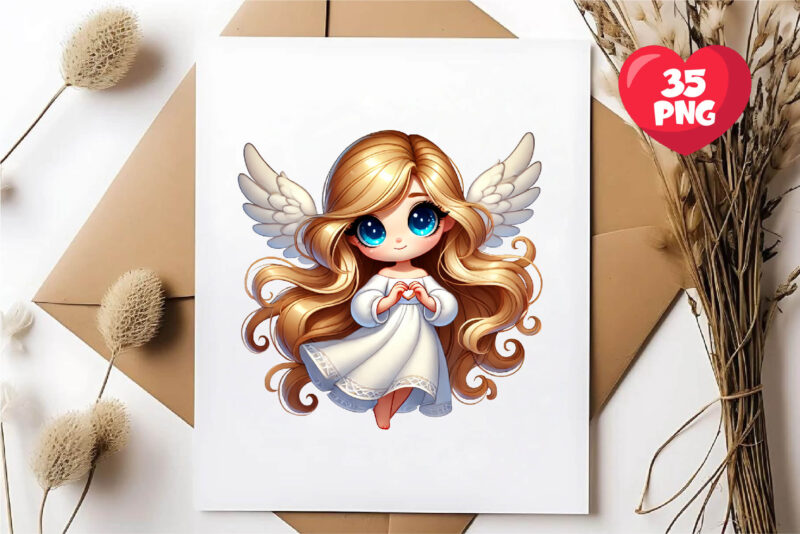 Angels Bundle. Clipart, PNG.