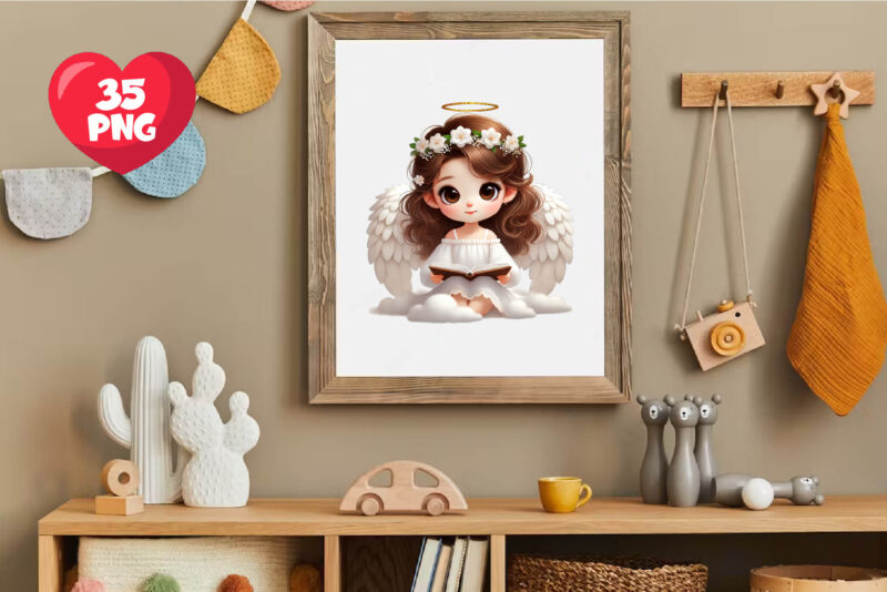 Angels Bundle. Clipart, PNG.