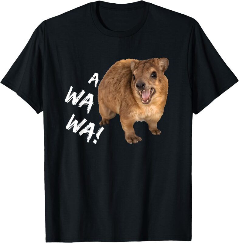 Awawa! Angry Screaming Hyrax Meme T-Shirt