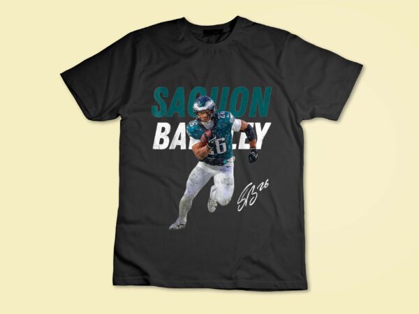 Saquon eagles vintage barkley 90s graphic tee t-shirt design Saquon eagles vintage barkley 90s graphic tee t-shirt design