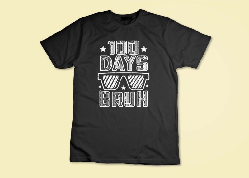 Bruh 100 Days Of School 100th Day Of School sunglasses Boys T-Shirt disign