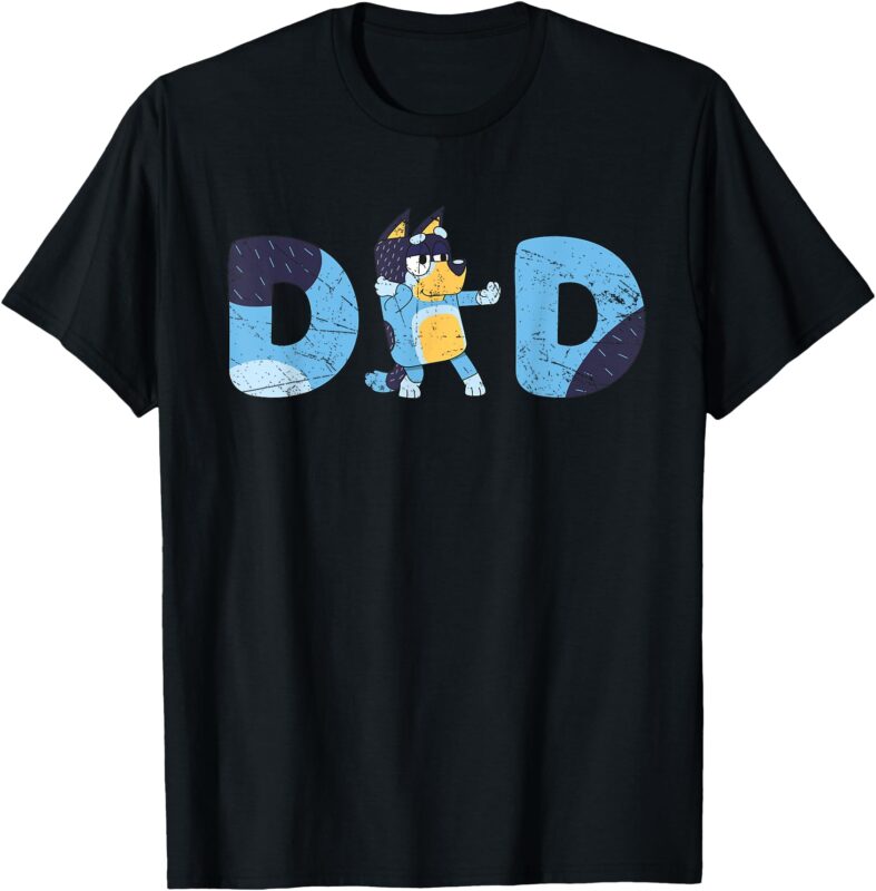 Blue Dad Tan Blue Heeler Bandit Dada Family Grunge T-Shirt