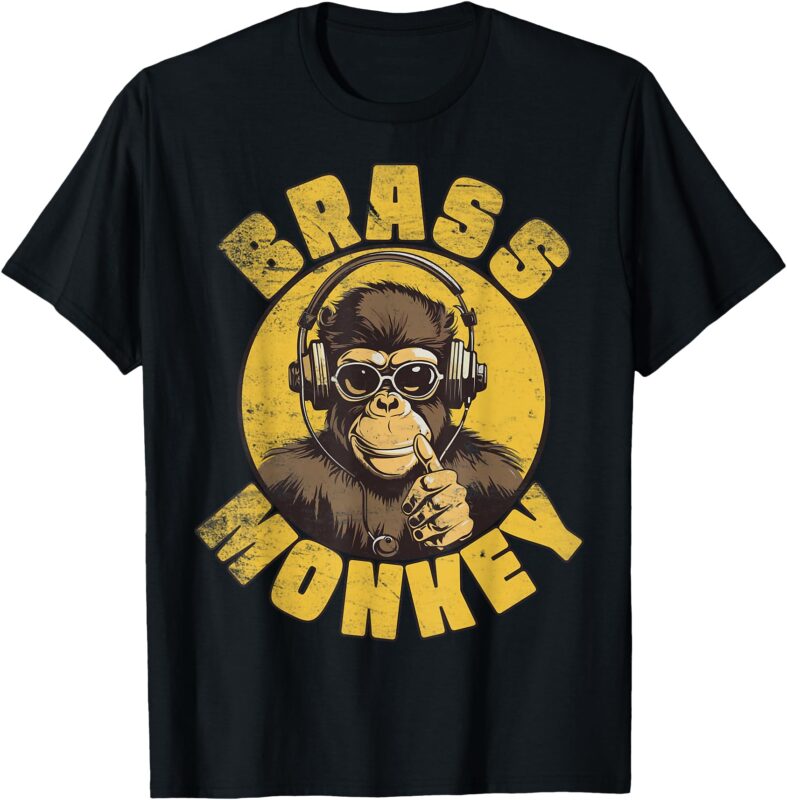 Brass Monkey Funny Cool Music T-Shirt