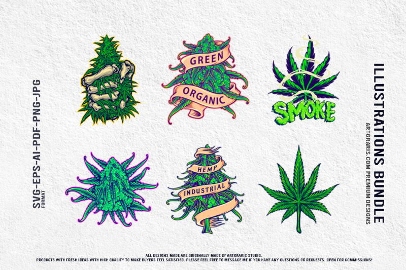 Cannabis Garden Gallery Exquisite Botanical Illustrations