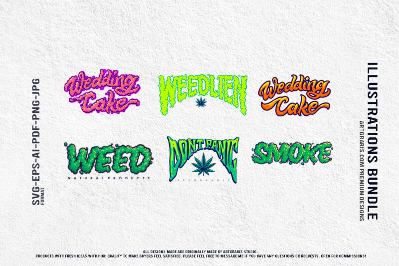 Weed Lettering Visual Collection