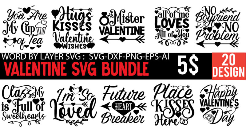 Valentine’s Day Mega Bundle ,3VALENTINE MEGA BUNDLE, Valentines svg Bundle, Valentine’s Day Designs, Cut Files Cricut, Silhouette, Retro Sub