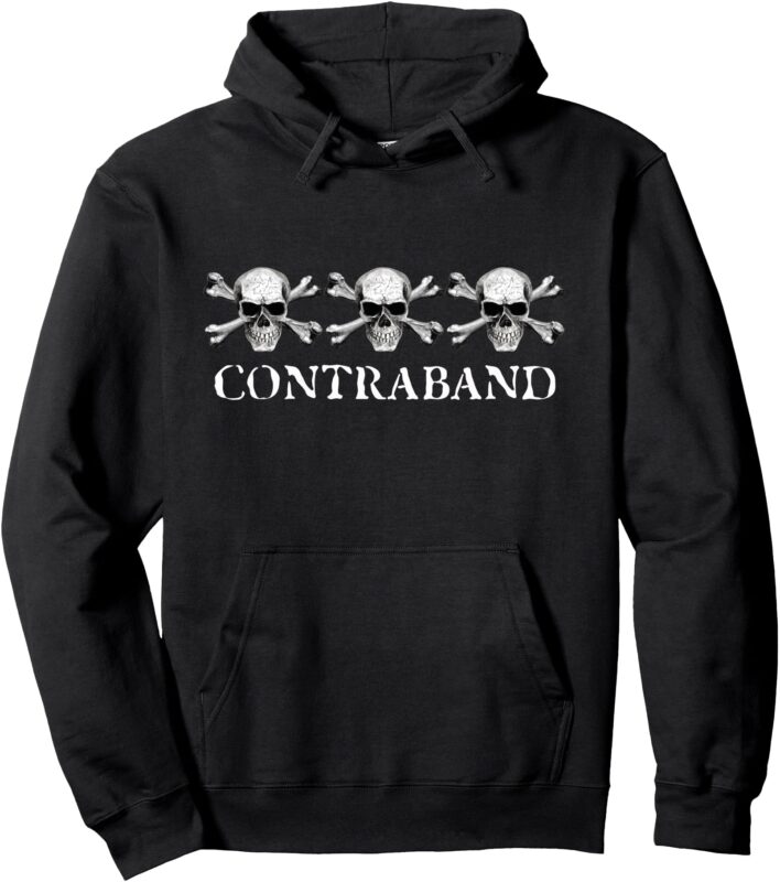 CONTRABAND – Pirate – 3 Skulls Logo Pullover Hoodie