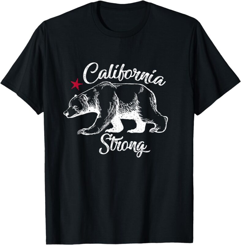 California Strong Grizzly Bear T-Shirt