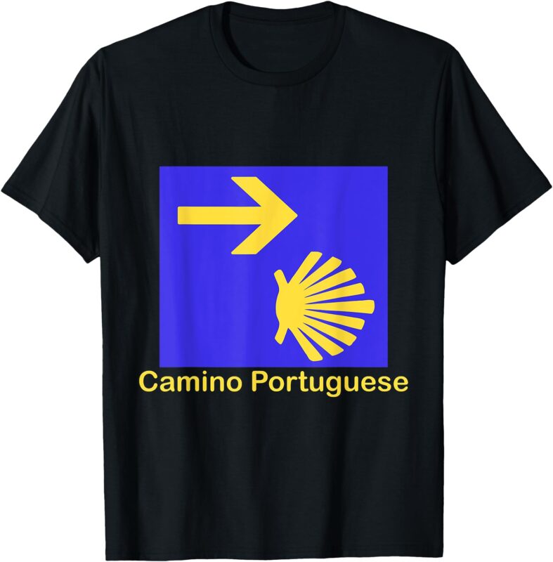 Camino Portuguese Sign – scallop shell and arrow T-Shirt