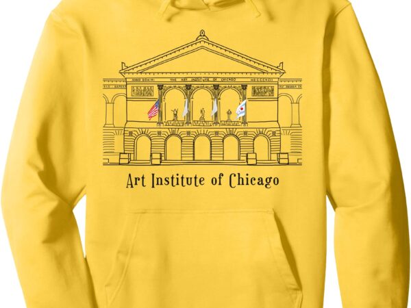 Chicago, chicago art museum, hand drawing, usa pullover hoodie t shirt vector file