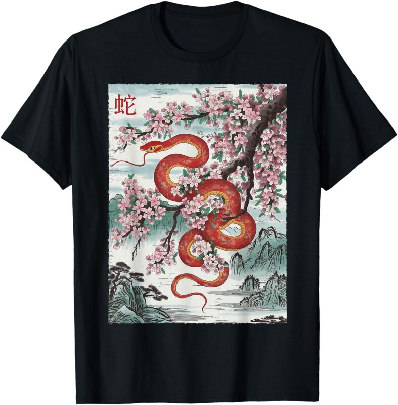 Chinese New Year 2025 Chinese Art Year Of The Snake T-Shirt
