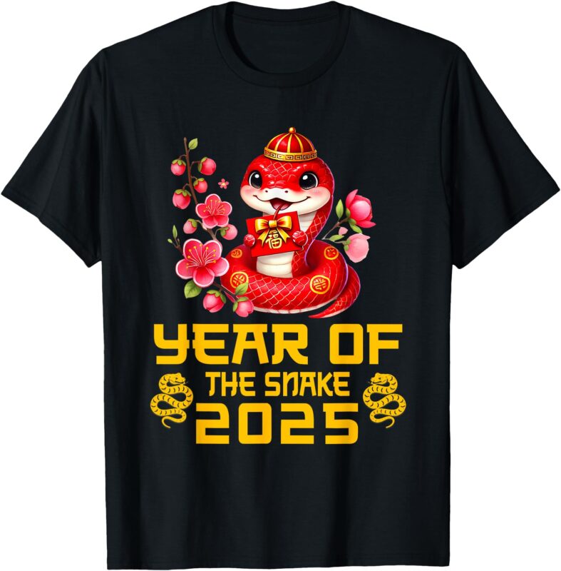 Chinese New Year Toddlers Kids Year of the Snake 2025 T-Shirt