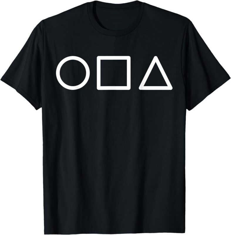 Circle Square Triangle Minimalist Symbol Design T-Shirt