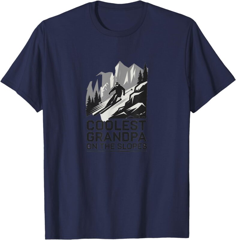 Coolest Grandpa on the Slopes Design T-Shirt