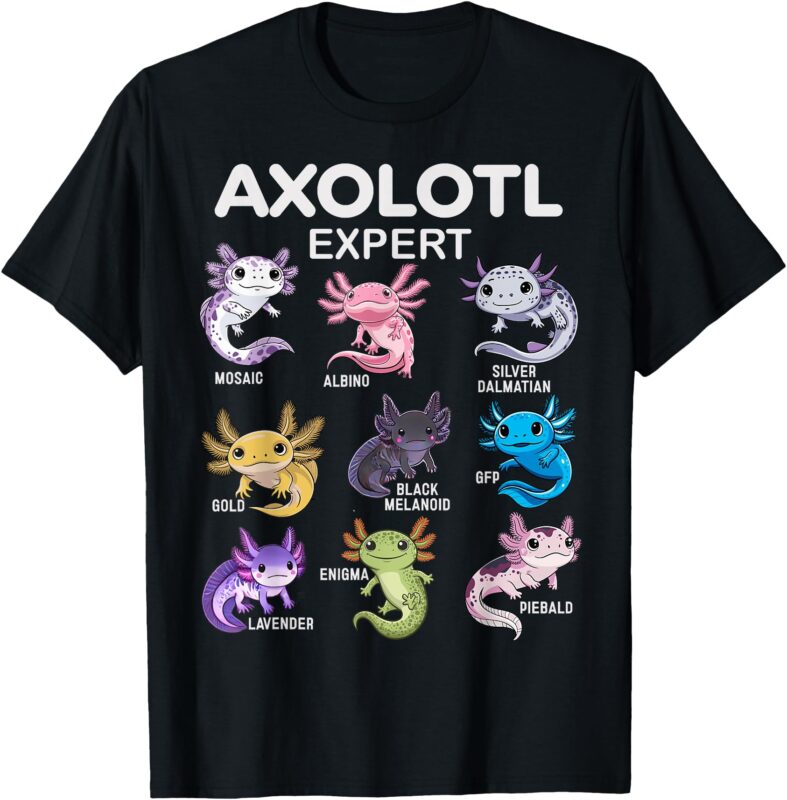 Cute Axolotl Tee for Boys & Girls or Men – Axolotl kids T-Shirt