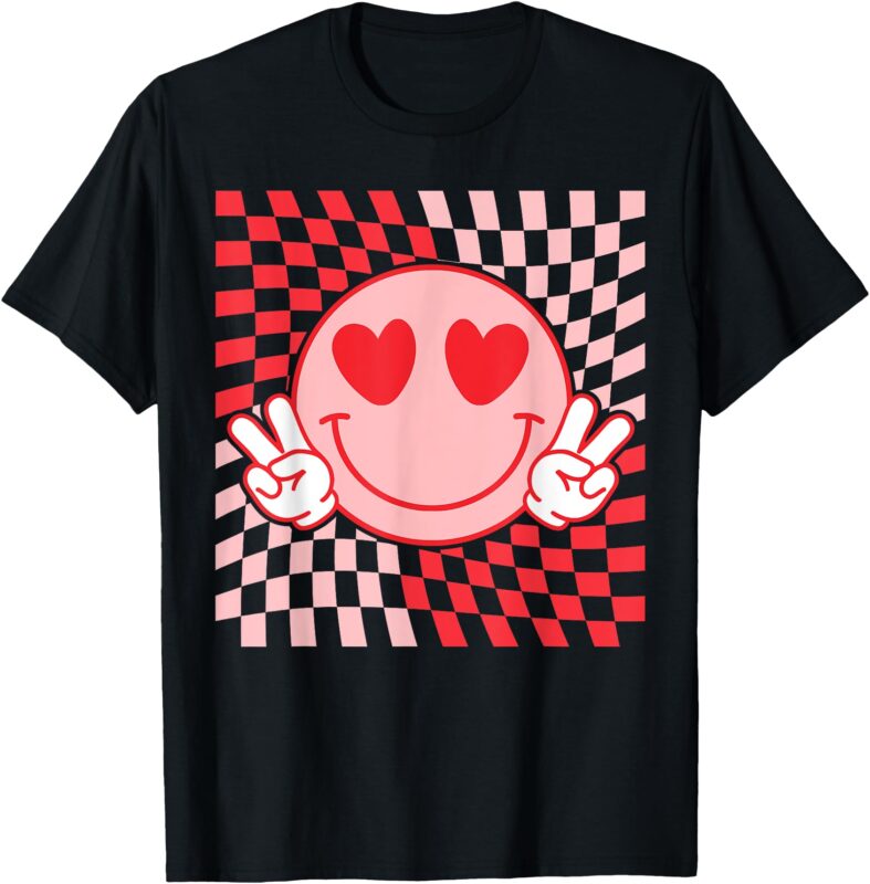 Cute Valentines Vibes Groovy Valentine Day Men Women Kid T-Shirt
