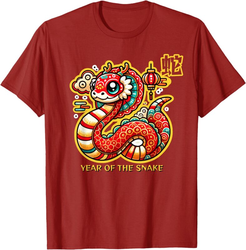 Cute Year of the Snake 2025 Chinese New Year T-Shirt