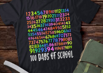 DA129-100th Day of School Teacher Kids 100 Days Math Numbers