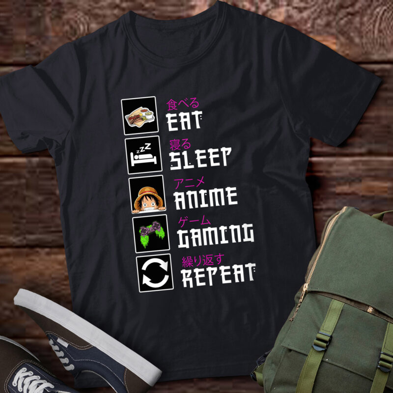DA2-Eat Sleep Anime Gaming Repeat Kawaii Otaku Anime Manga