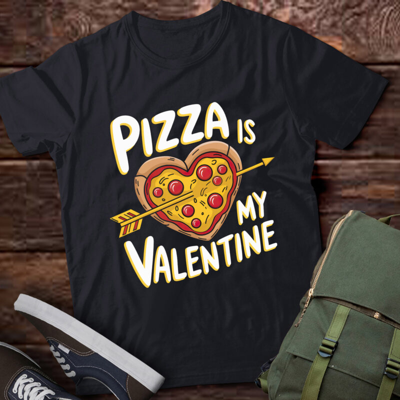DA41-Pizza Is My Valentine Valentines Day Heart Pepperoni