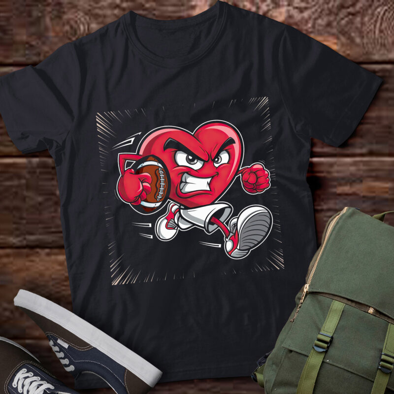 DA44-Valentine’s Day Heart Football Team Player Sports
