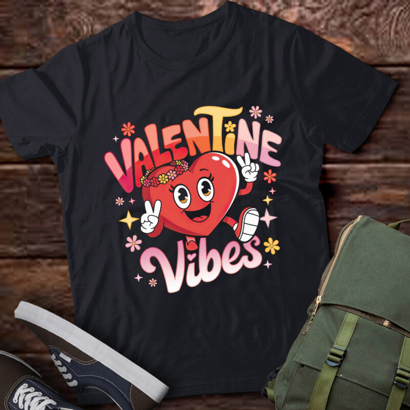 DA62-Groovy Checkered Valentines Day Love and Heart